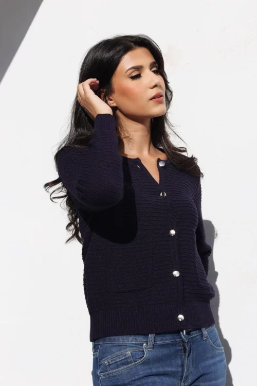 veste salma bleu marine