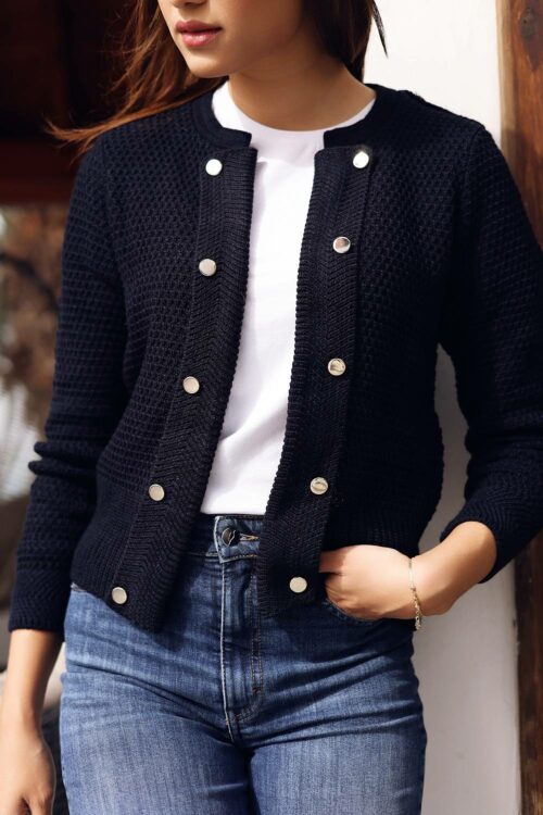 veste sara bleu marine
